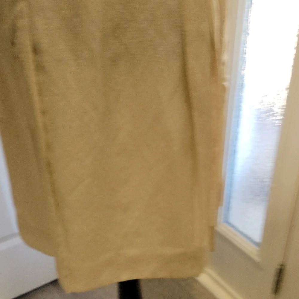 ANTONIO MELANI Cream Metallic Sheen Faux Wrap Dress - Picture 8 of 14